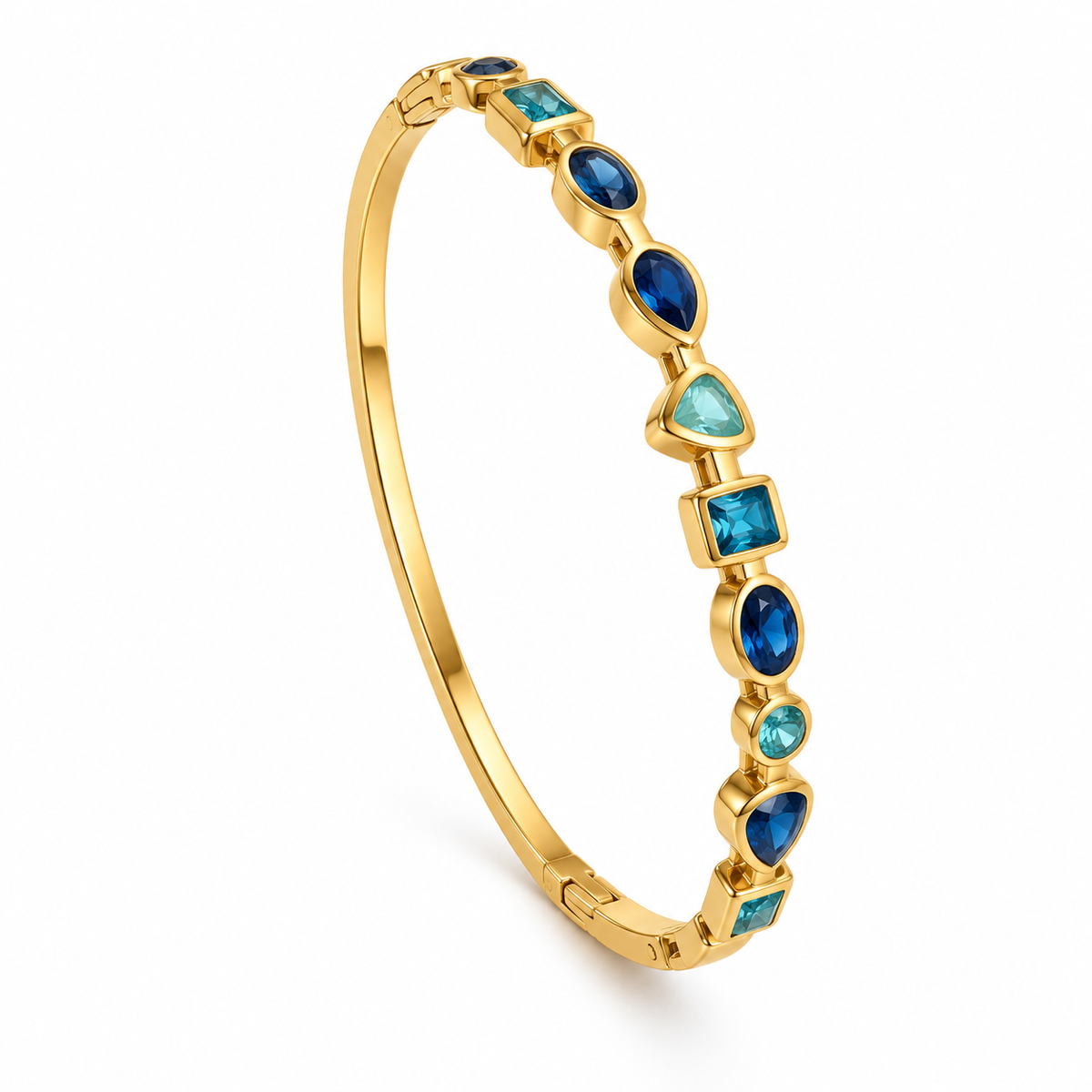 Soleil Ocean Blue Zircon Bangle